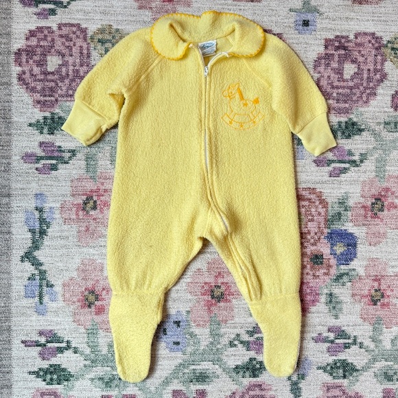 Royal Heir Yellow Infant Footsie Sleeper One Piece - Picture 3 of 10
